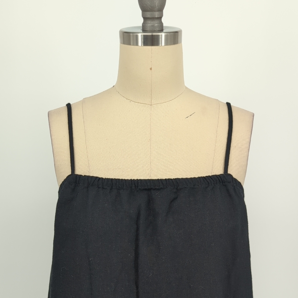 NWOT A New Day Shift Linen Dress Black size XS summer coastal beach minimalist - Picture 3 of 5